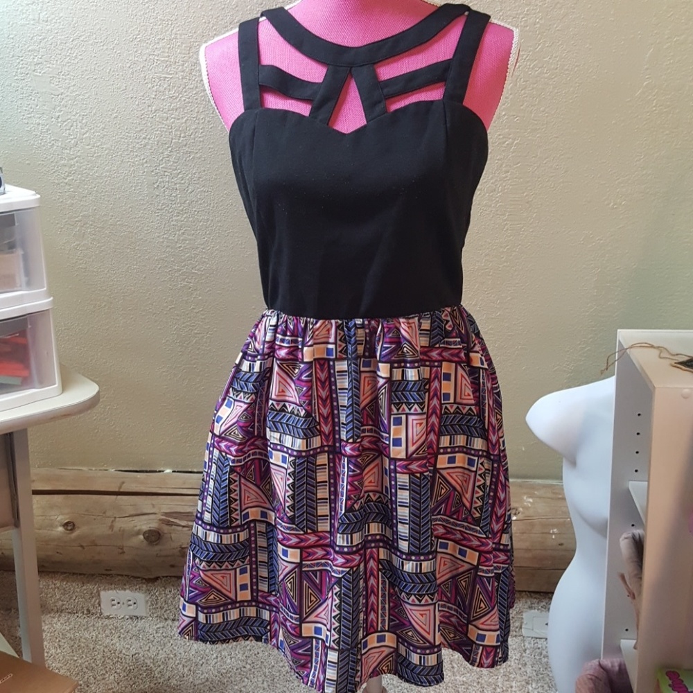 Charlotte Russe Black Strappy Summer Dress